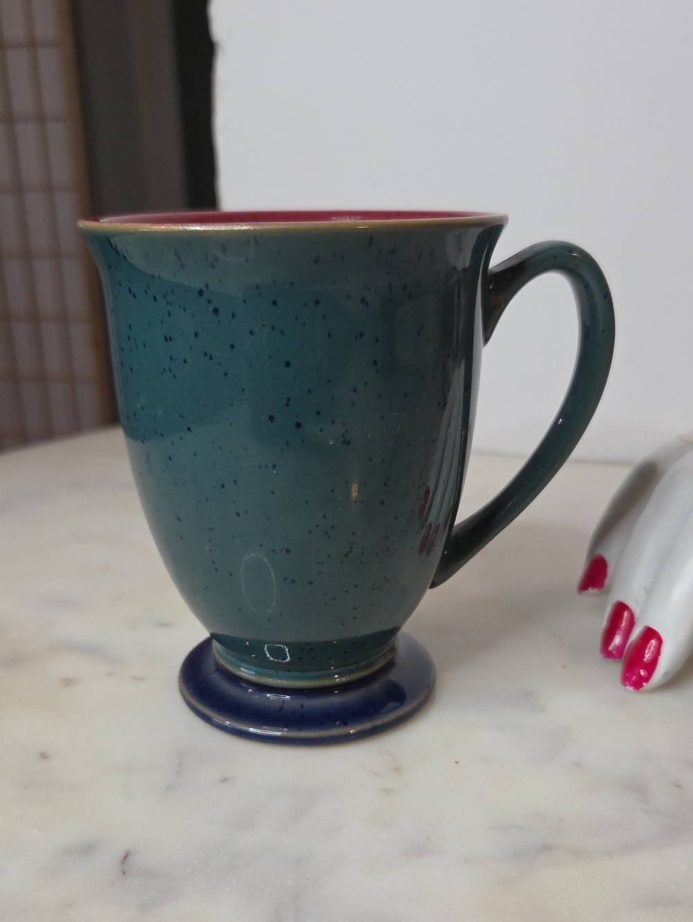Denby Langley Harlequin Footed Stoneware Mug 1992